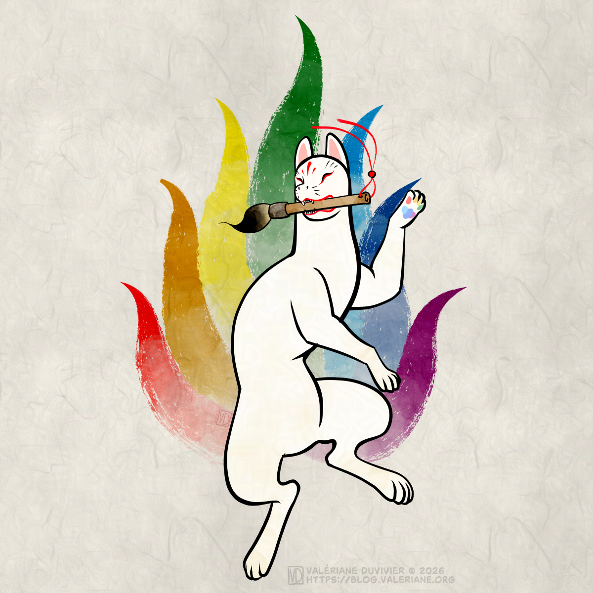 Kitsune arc-en-ciel
